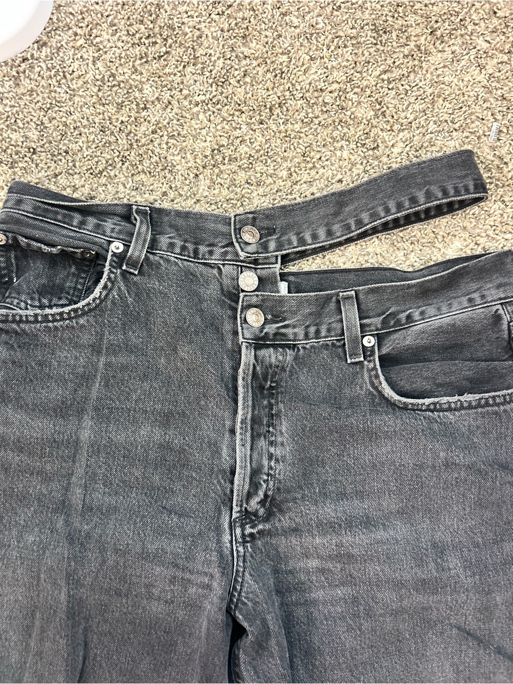 Agolde open waist jeans